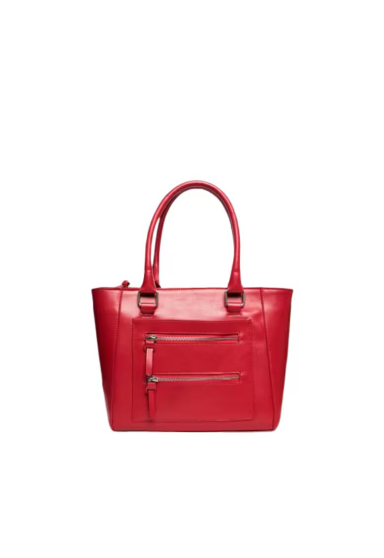 ANNA FELLINI Geanta dama piele - Isla - 25x9x24 - Rosu