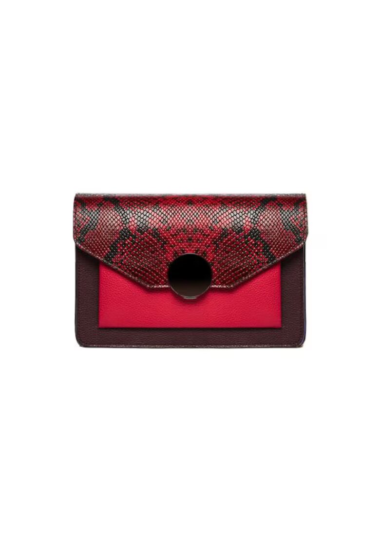 ANNA FELLINI Geanta dama piele - Ivona - rosu - 26x7x18 cm