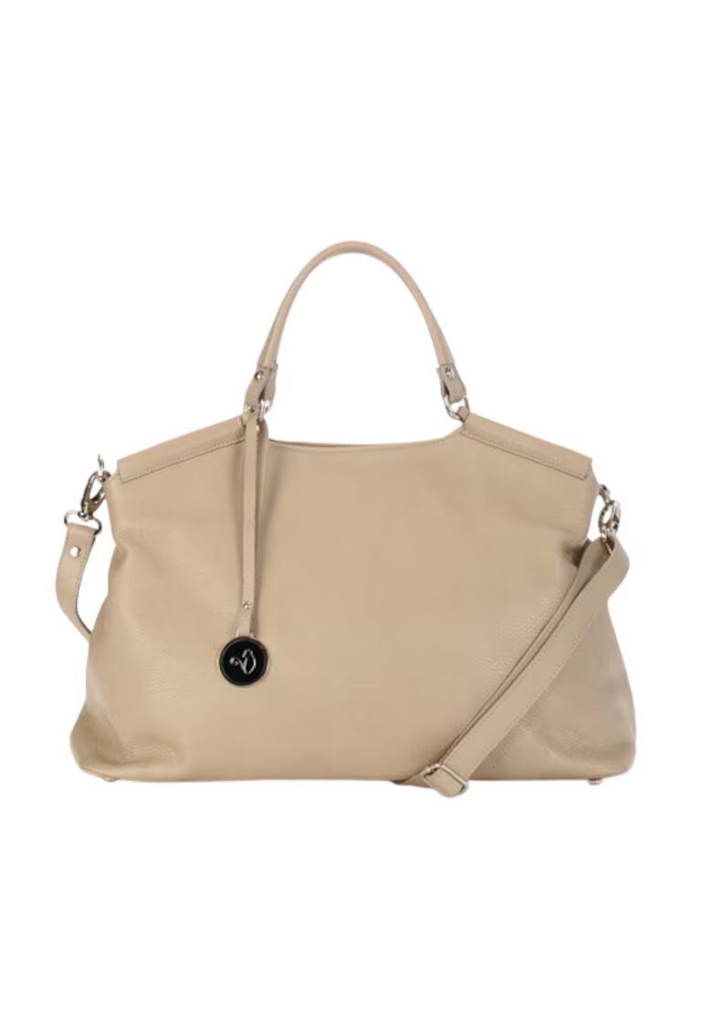 ANNA FELLINI Geanta dama piele - Laura 63 B - bej - 44x19x32 cm