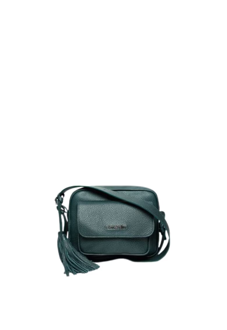 ANNA FELLINI Geanta dama piele - Lucy - verde - 22x10x17 cm