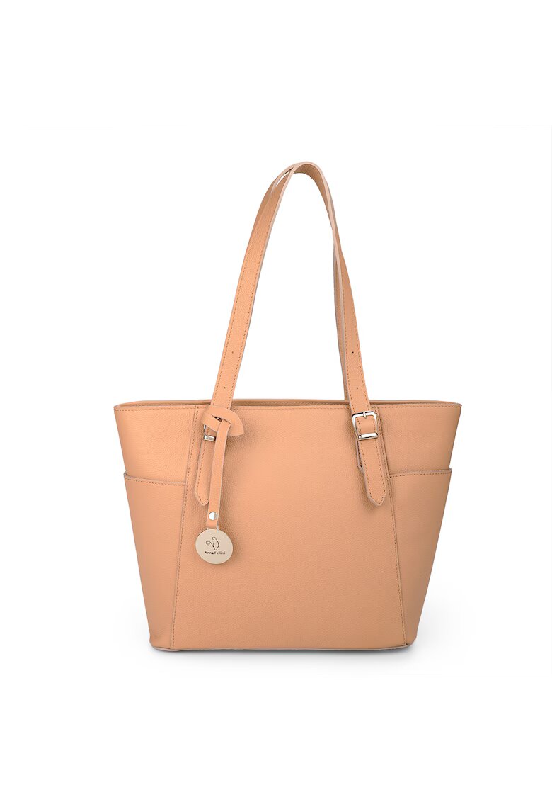 ANNA FELLINI Geanta dama piele - Michelle - natur - 37 x 12 x 27 cm