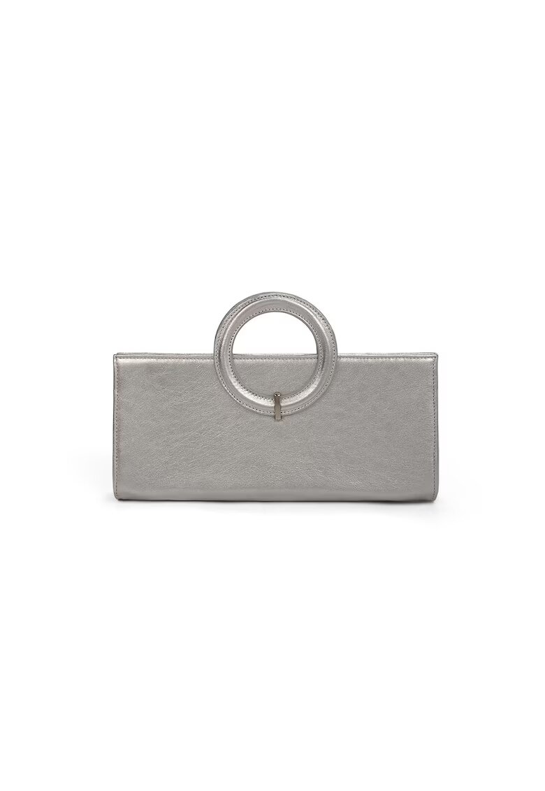 ANNA FELLINI Geanta dama piele - Nancy - argintiu - 34 x 5 x 15 cm