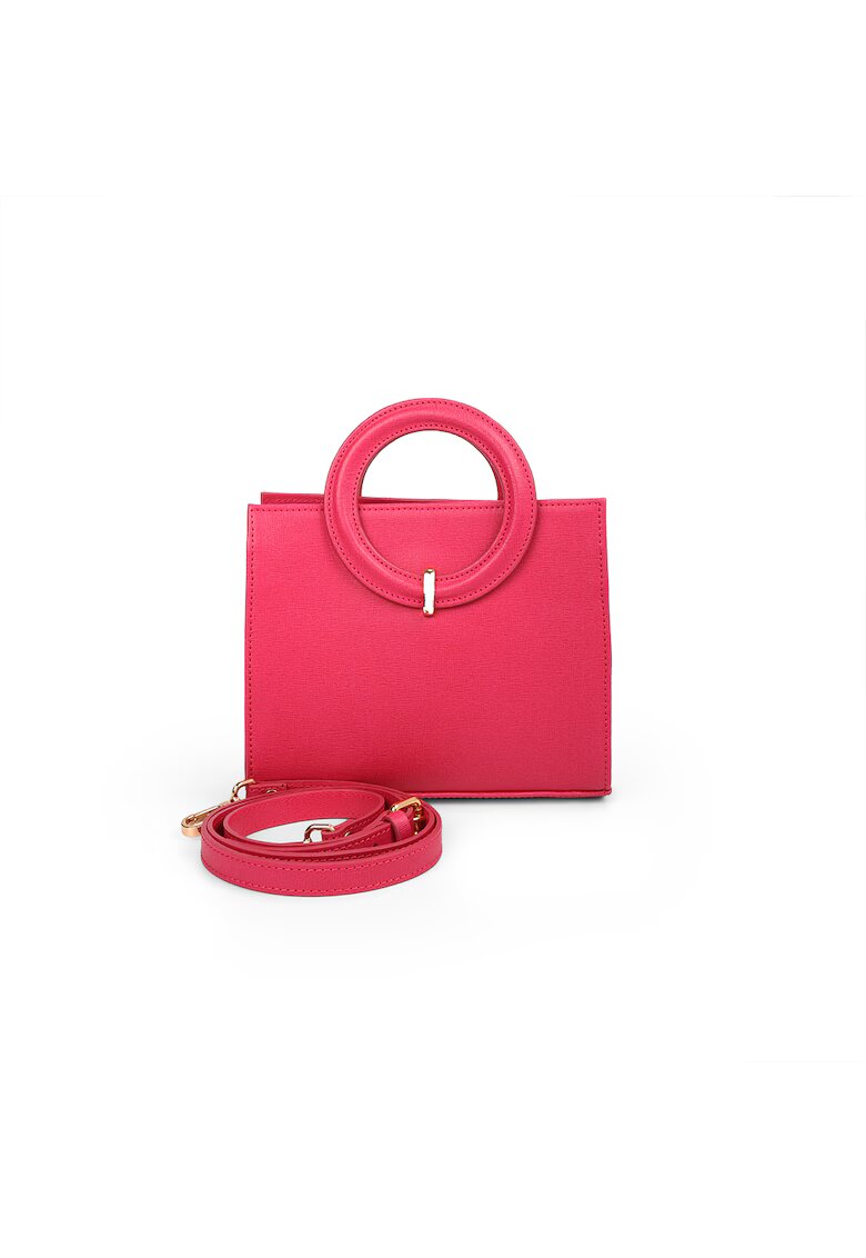 ANNA FELLINI Geanta dama piele - Olivia - fuxia - 22 x 10 x 17 cm