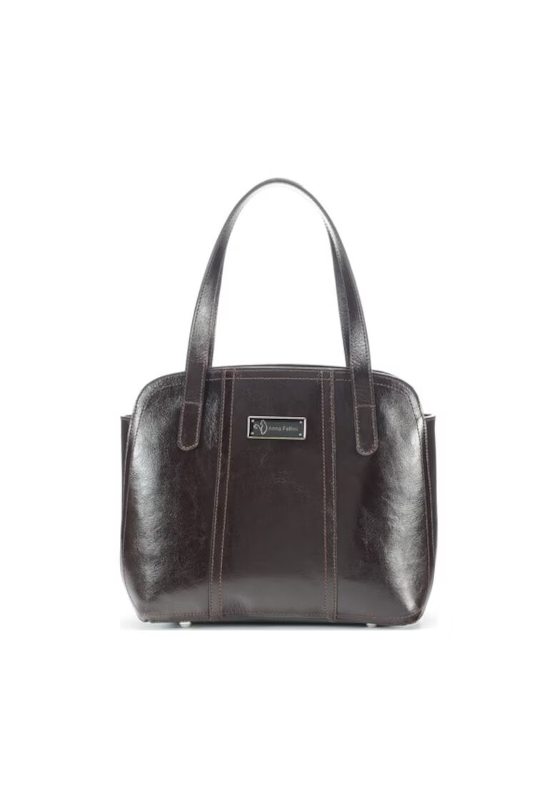 ANNA FELLINI Geanta dama piele - Papion mic - Negru