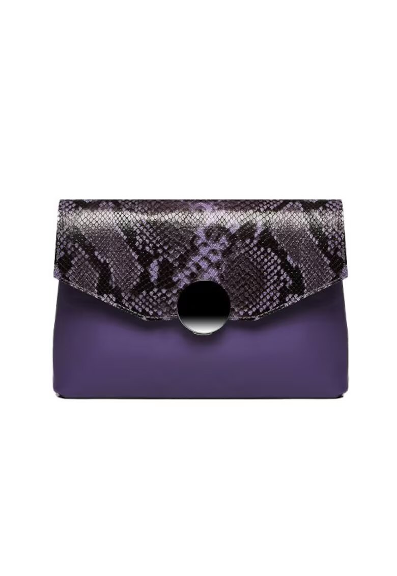 ANNA FELLINI Geanta dama piele - Plic Adriana - mov - 32x5x24 cm