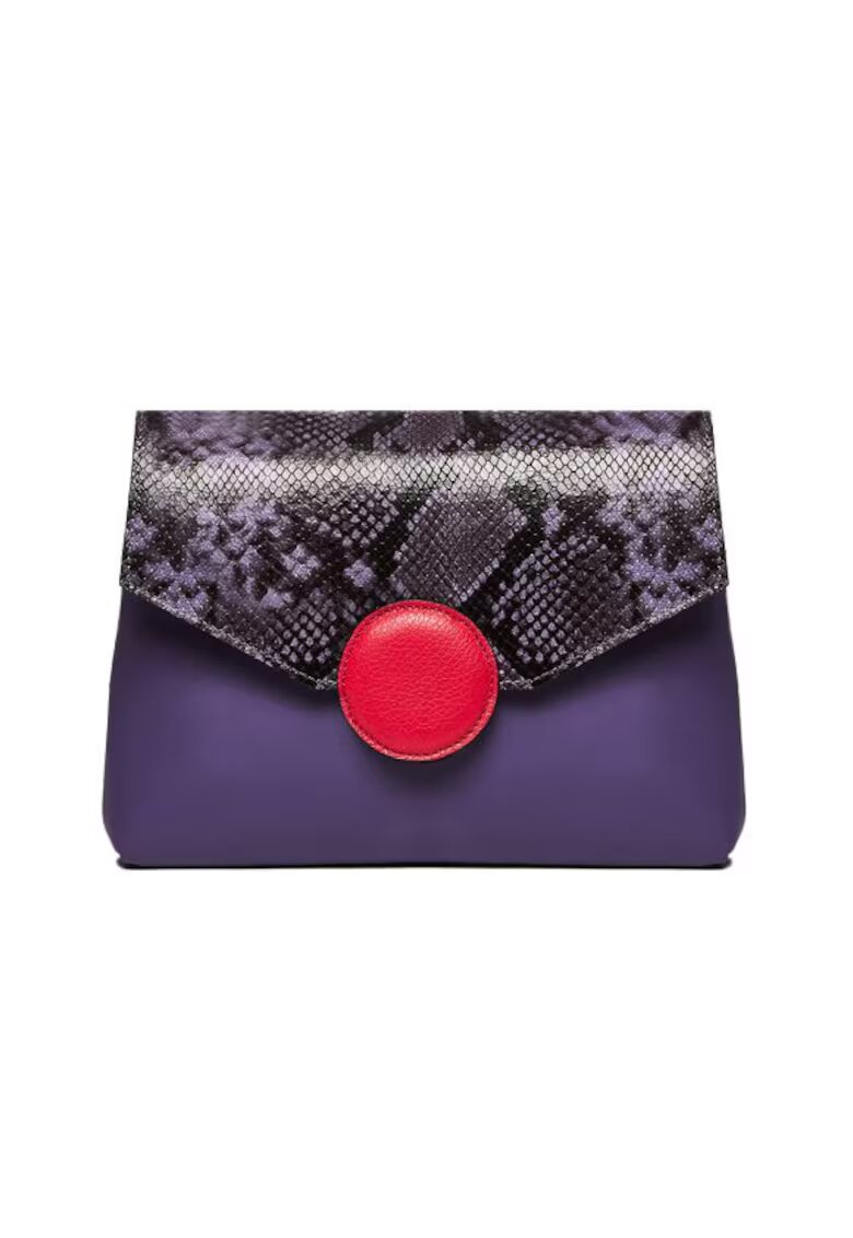 ANNA FELLINI Geanta dama piele - Plic Adriana - mov roz - 32x5x24 cm