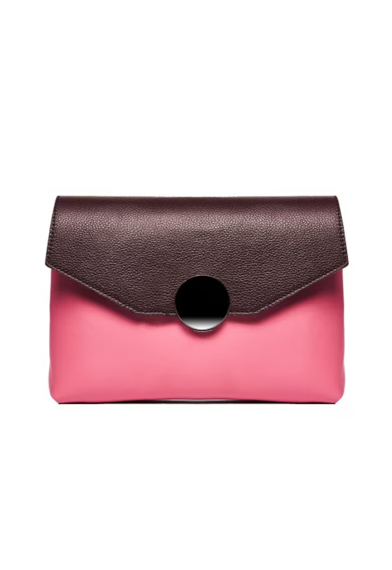 ANNA FELLINI Geanta dama piele - Plic Adriana - visiniu roz - 32x5x24 cm