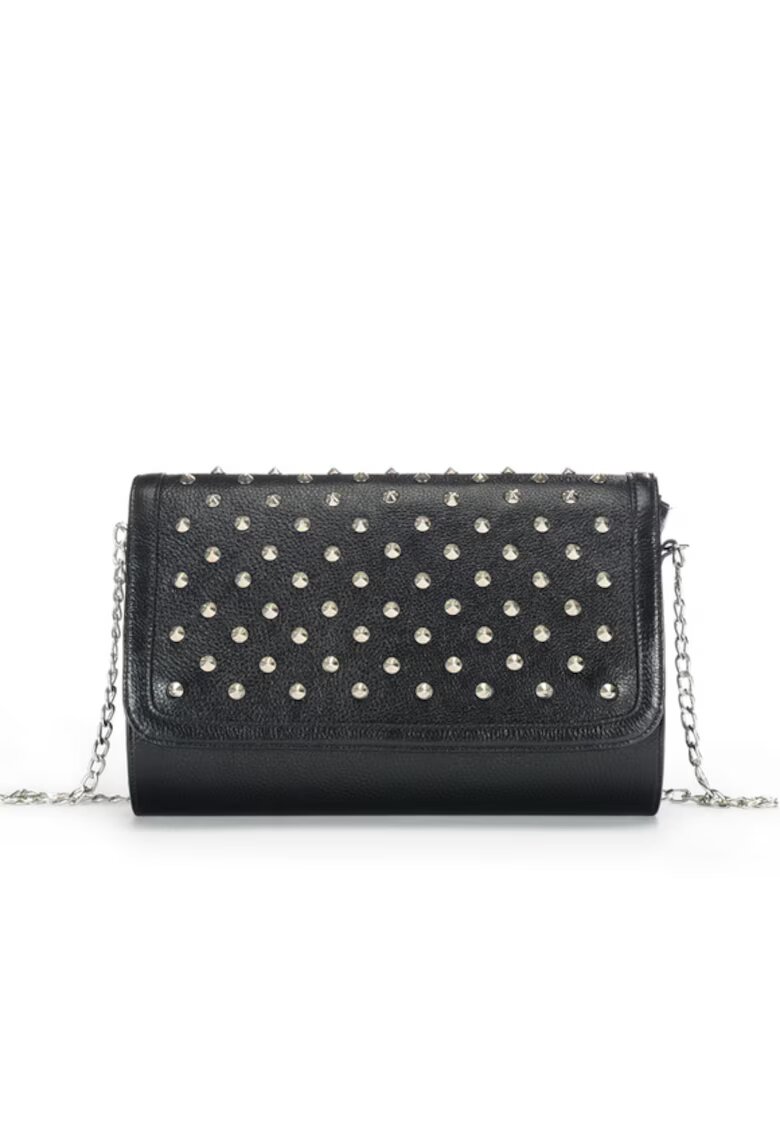 ANNA FELLINI Geanta dama piele - Plic Laura 41 B cu tinte negru - 30x8x20 cm
