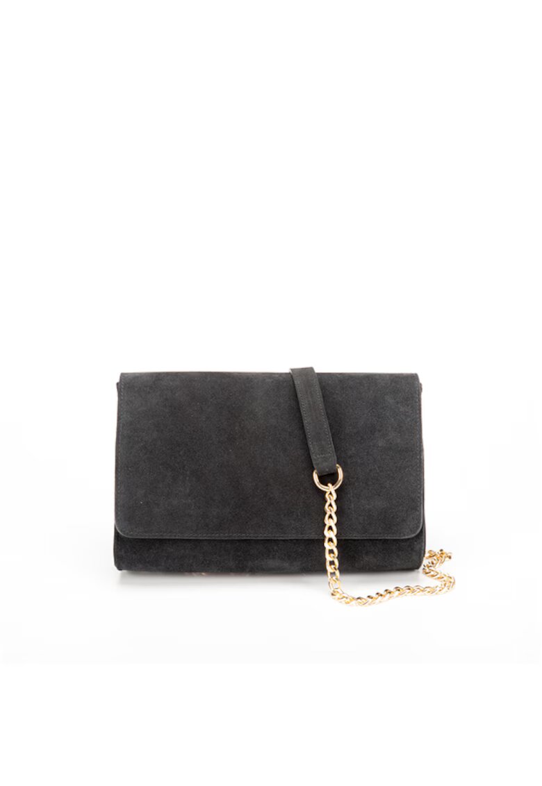 ANNA FELLINI Geanta dama piele - Plic Laura 41 CR - negru - 26x7x17 cm