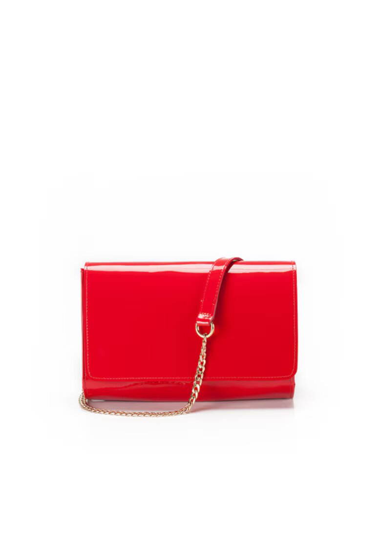 ANNA FELLINI Geanta dama piele - Plic Laura 41 CR - rosu - 26x7x17 cm