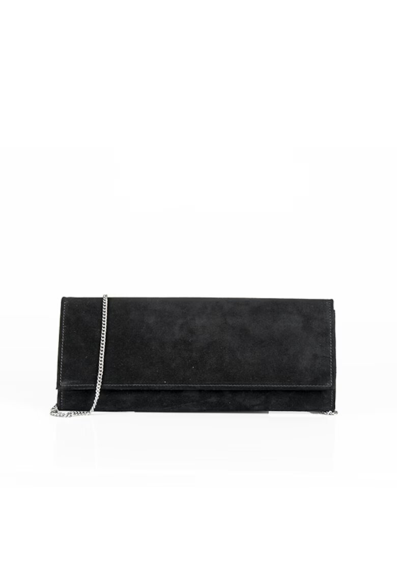 ANNA FELLINI Geanta dama piele - Plic Rama - negru - 30x4x13 cm