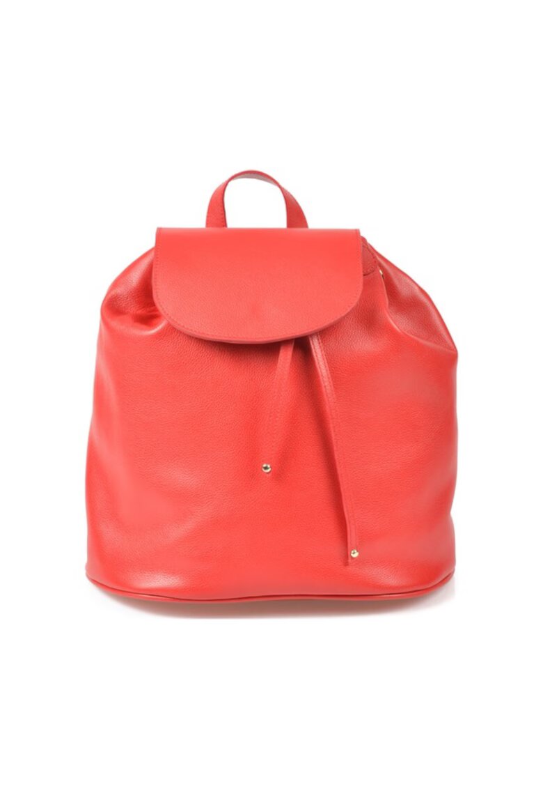 ANNA FELLINI Geanta dama piele - Rucsac 4 mic - rosu - 31x15x31 cm