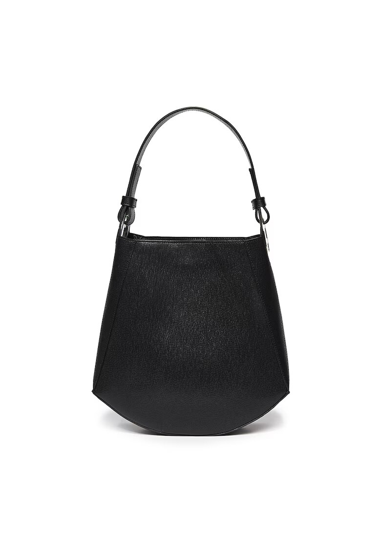 ANNA FELLINI Geanta dama piele - Sabina - negru - 32x12x32 cm