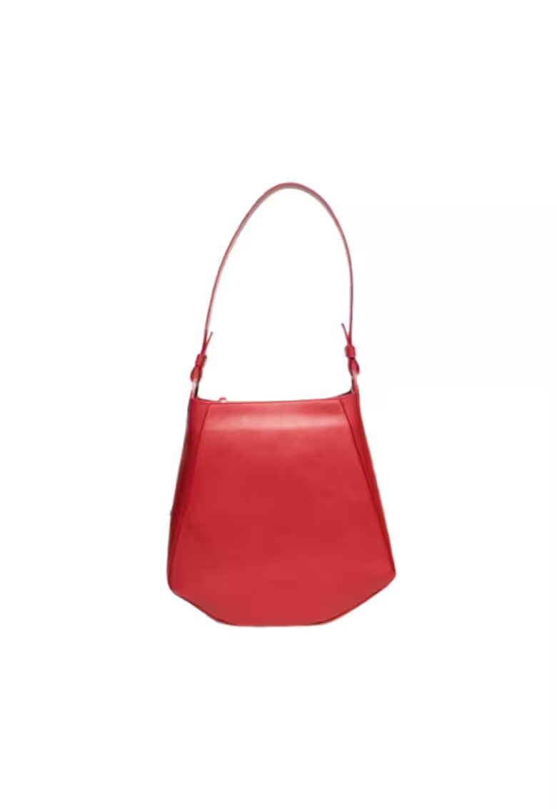 ANNA FELLINI Geanta dama piele - Sabina - rosu - 32x12x32 cm