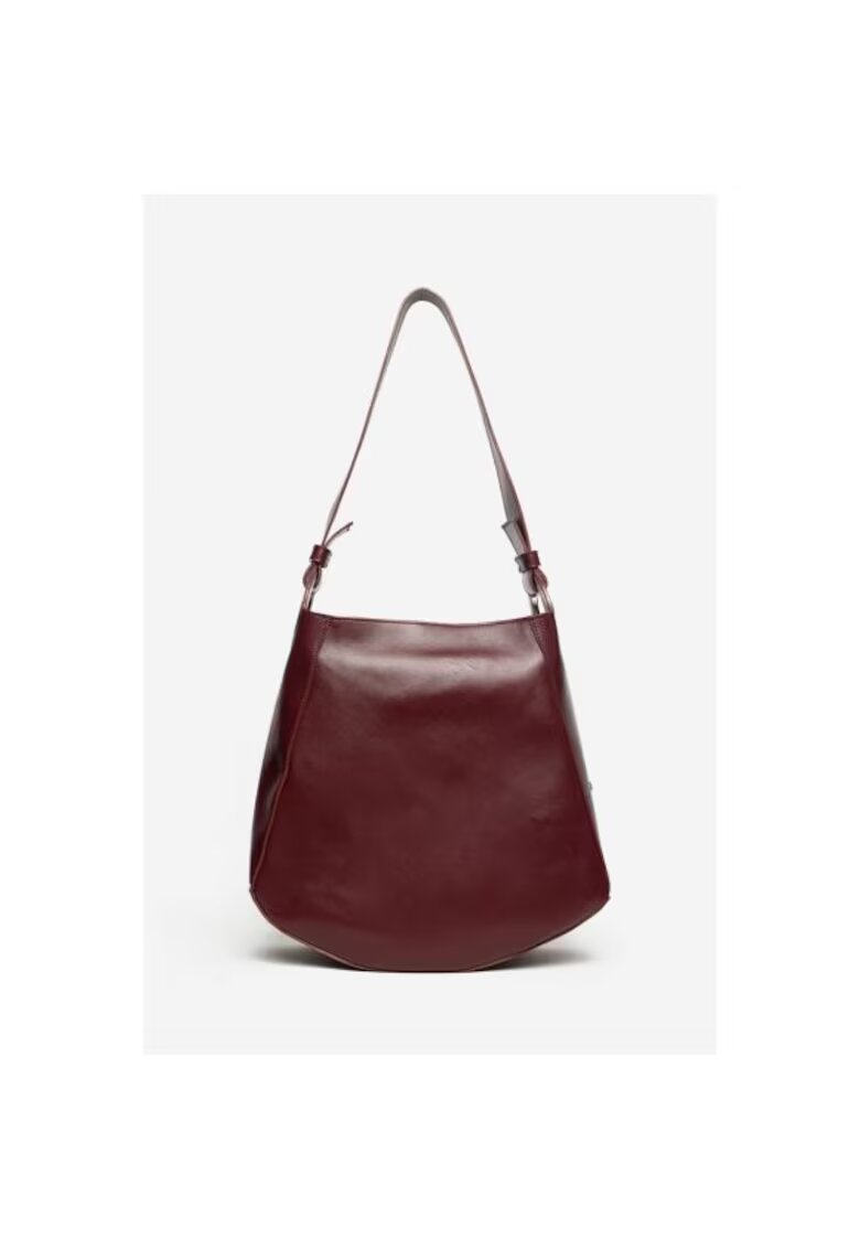 ANNA FELLINI Geanta dama piele - Sabina - visiniu - 32x12x32 cm