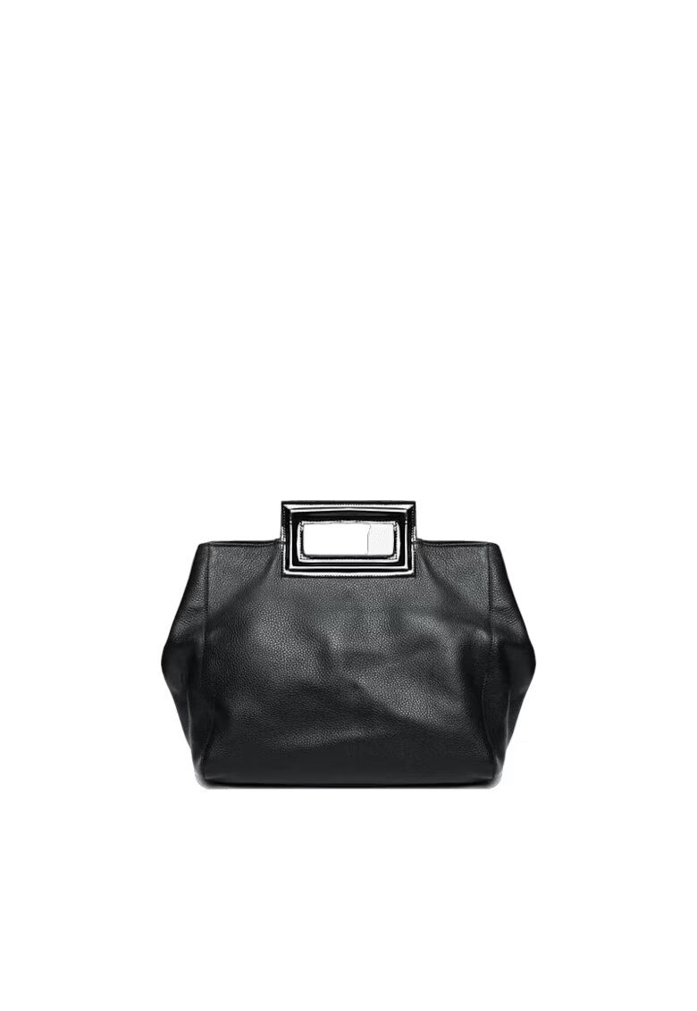 ANNA FELLINI Geanta dama piele - Shea - negru - 33x12x30 cm