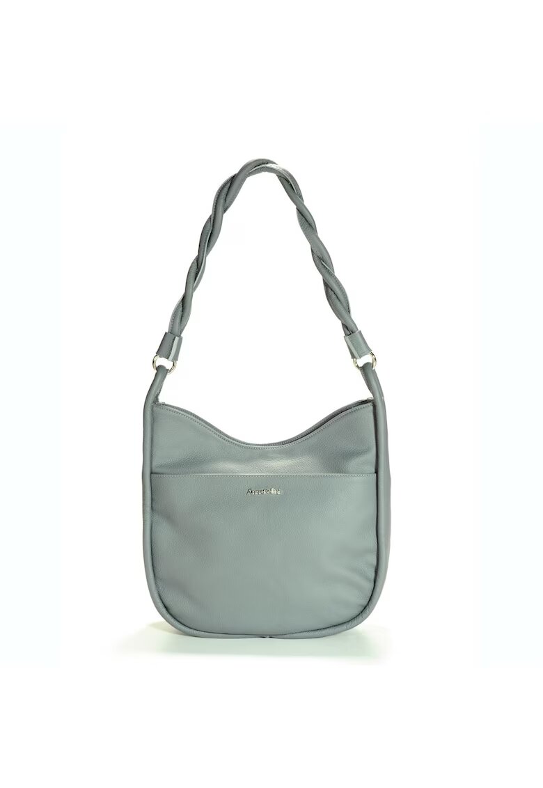 ANNA FELLINI Geanta Ziggy Dama Piele naturala - - Gri deschis