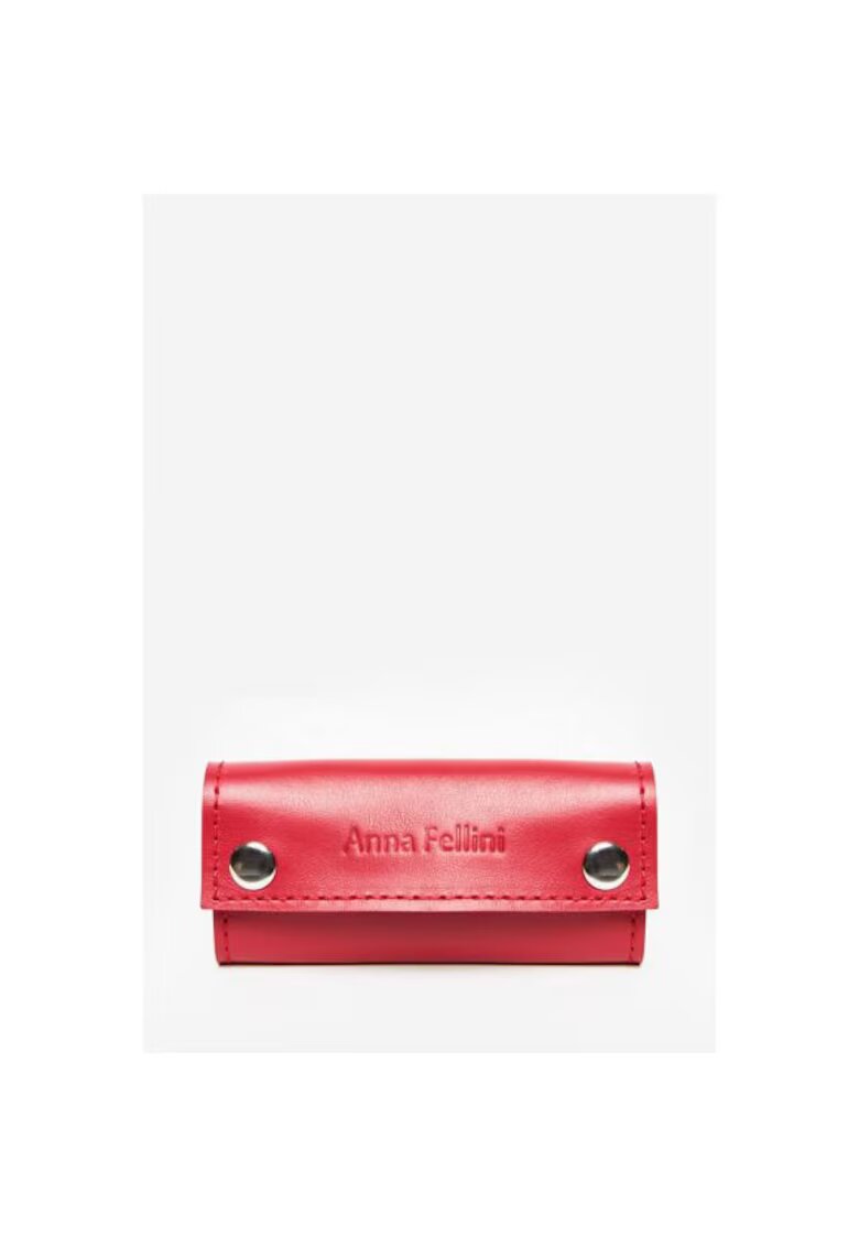 ANNA FELLINI Port chie piele - rosu - 15x12x0 cm