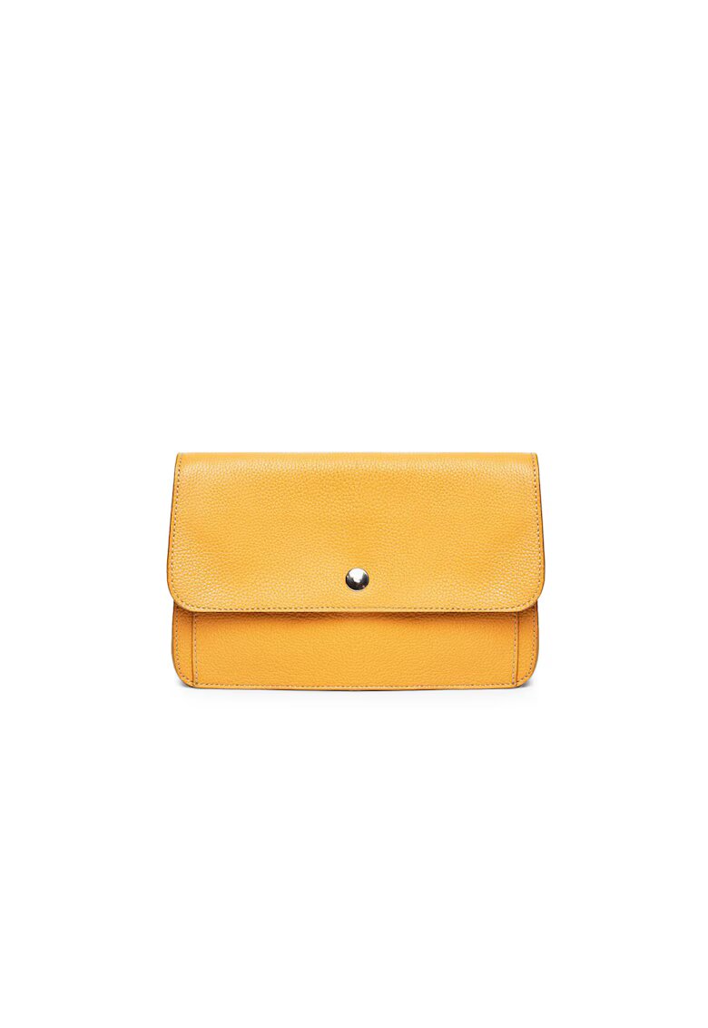 ANNA FELLINI Port documente piele - Themis - galben - 23 x 3 x 14.5 cm