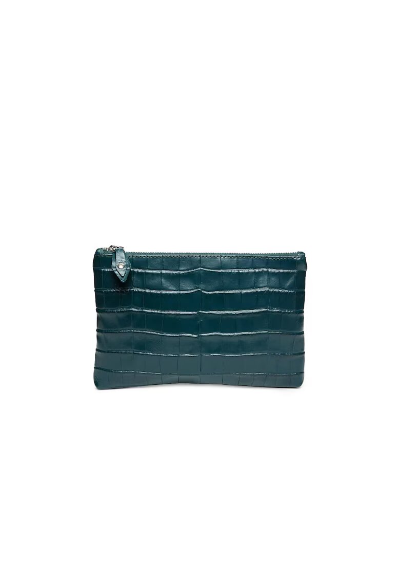 ANNA FELLINI Portfard piele - St. Moritz - croco verde - 23 x 3 x 15 cm