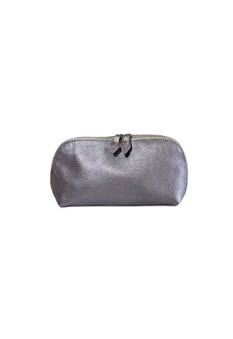 ANNA FELLINI Portfard piele - St. Tropez - gri sidef - 23 x 8 x 14 cm