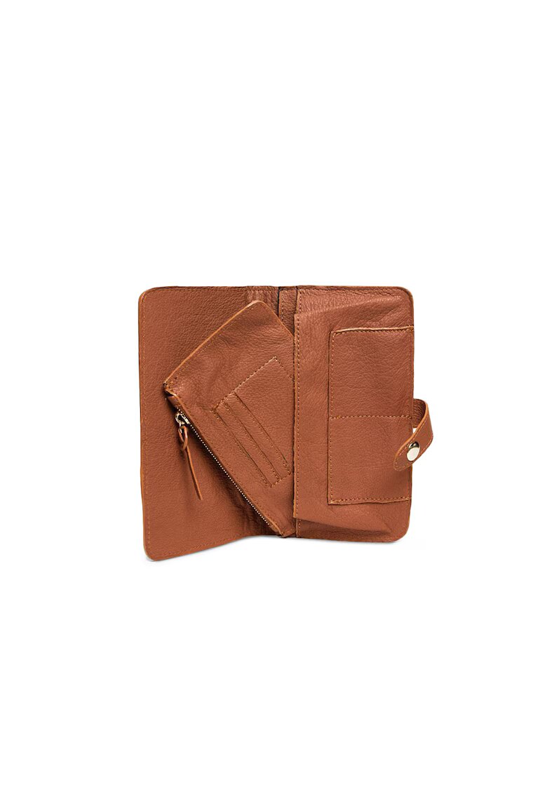 ANNA FELLINI Portofel piele - Fortuna - coniac - 12 x 2 x 12 cm