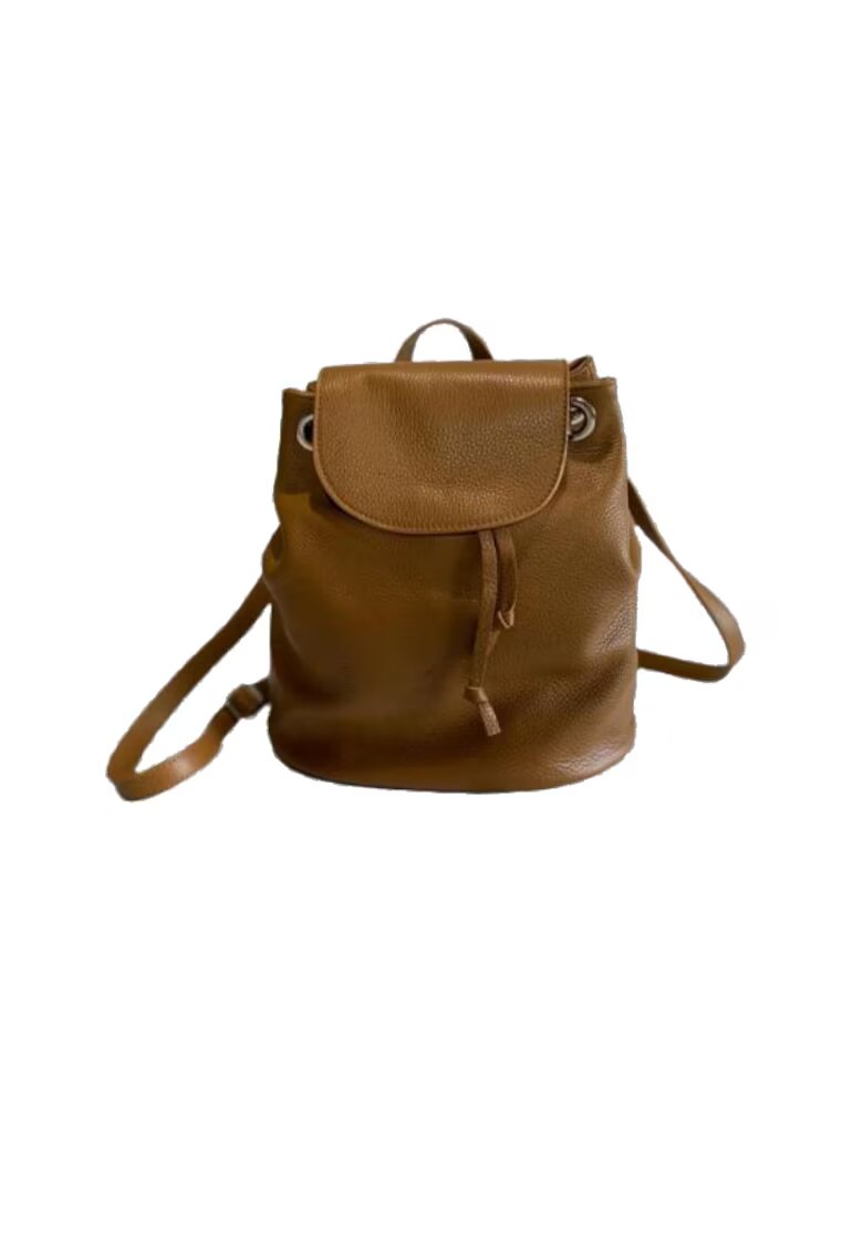 ANNA FELLINI Rucsac dama piele - 4 mare - coniac - 34x16x34 cm