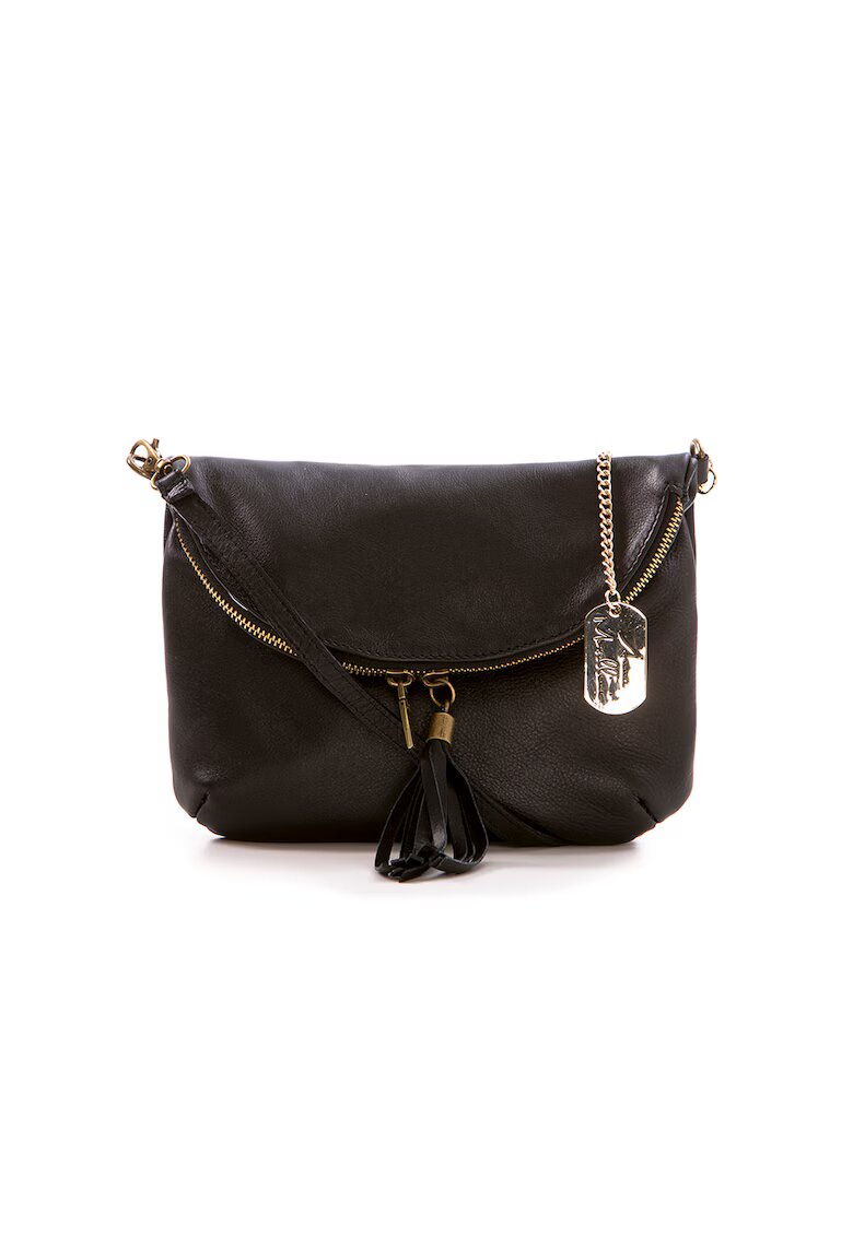 Anna Morellini Geanta crossbody de piele Alice - Negru