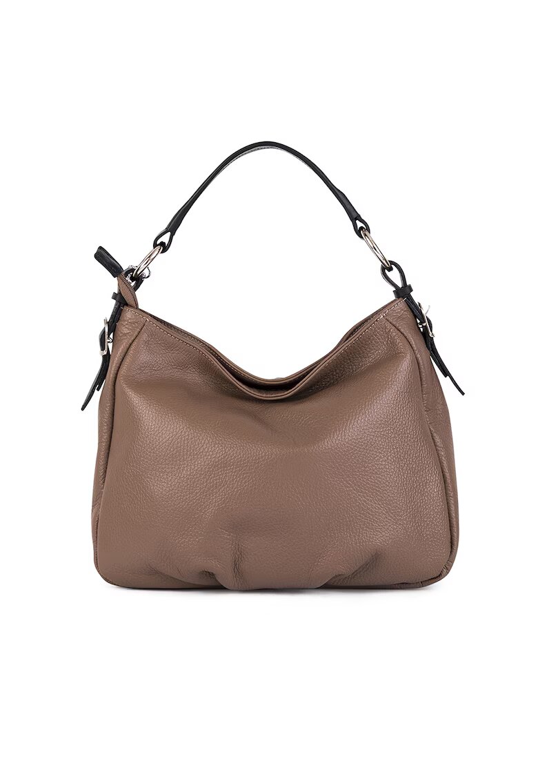Anna Morellini Geanta crossbody de piele Noemi - Maro inchis