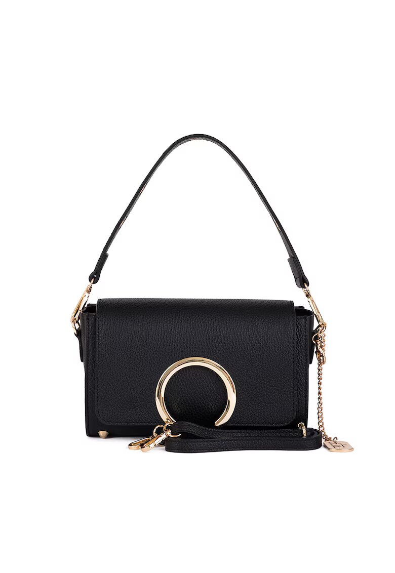 Anna Morellini Geanta crossbody din piele Giada - Negru - 24 x 16 x 8 cm