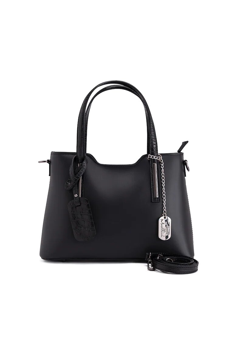 Anna Morellini Geanta piele cu bareta de umar1112 - Negru - 22x28x8 - 22x28x8