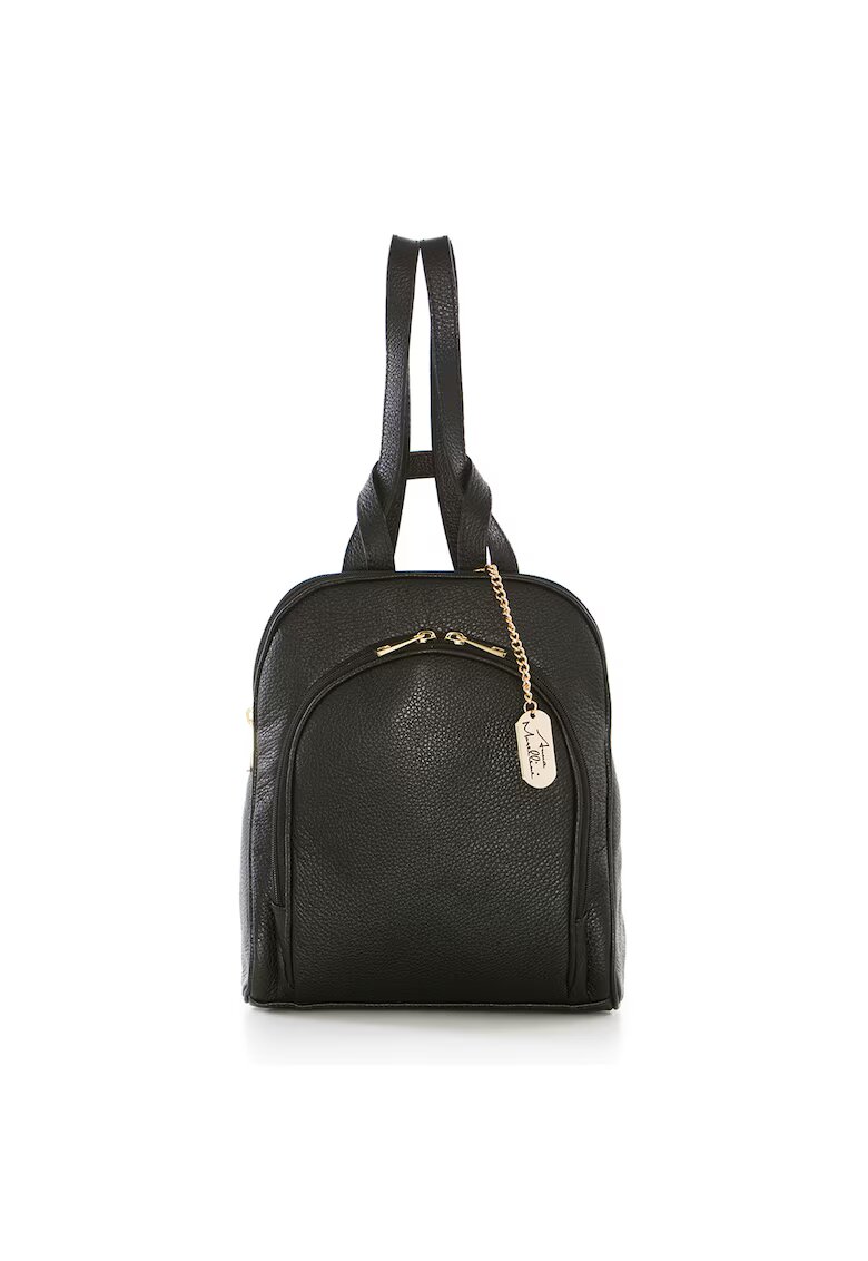 Anna Morellini Rucsac negru - de Dama - din piele naturala produsa in Itadwqfxzgqlia WB113230-BLACK (10 - Negru
