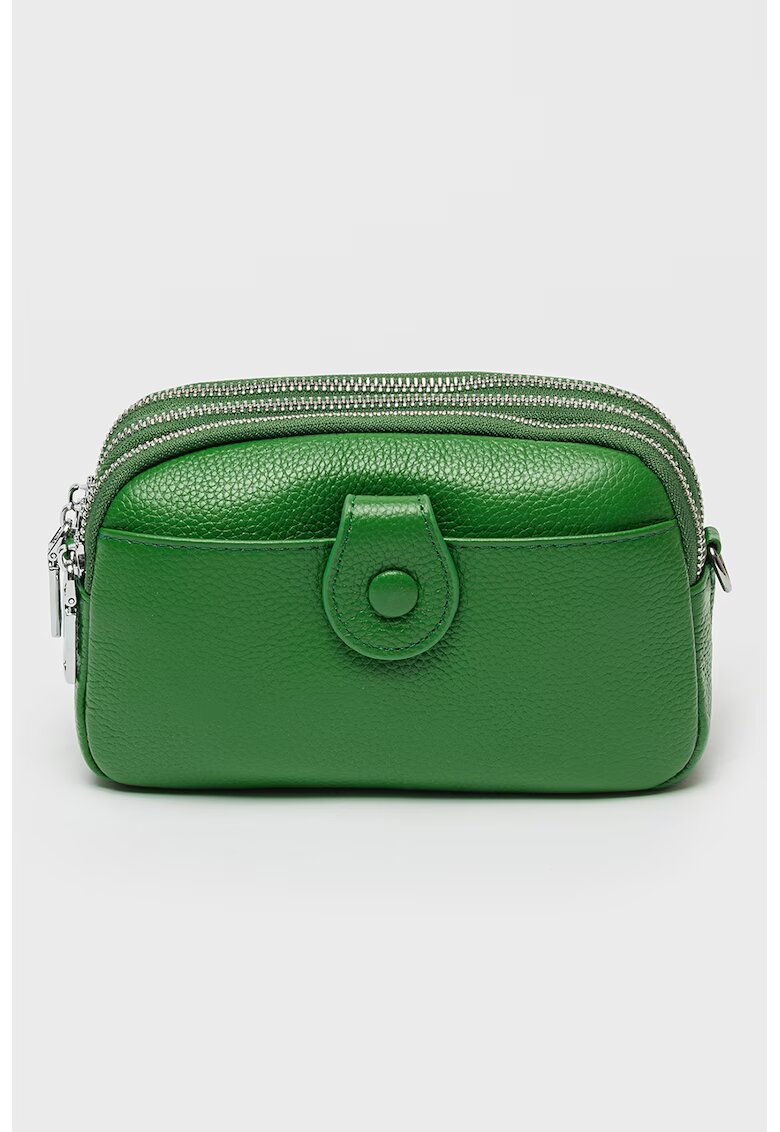 Antonia Moretti Geanta crossbody de piele - Verde