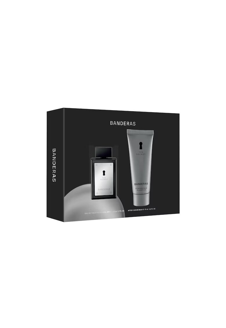 Antonio Banderas Set cadou The Secret: Apa de toaleta - 50 ml + Balsam dupa ras - 75 ml