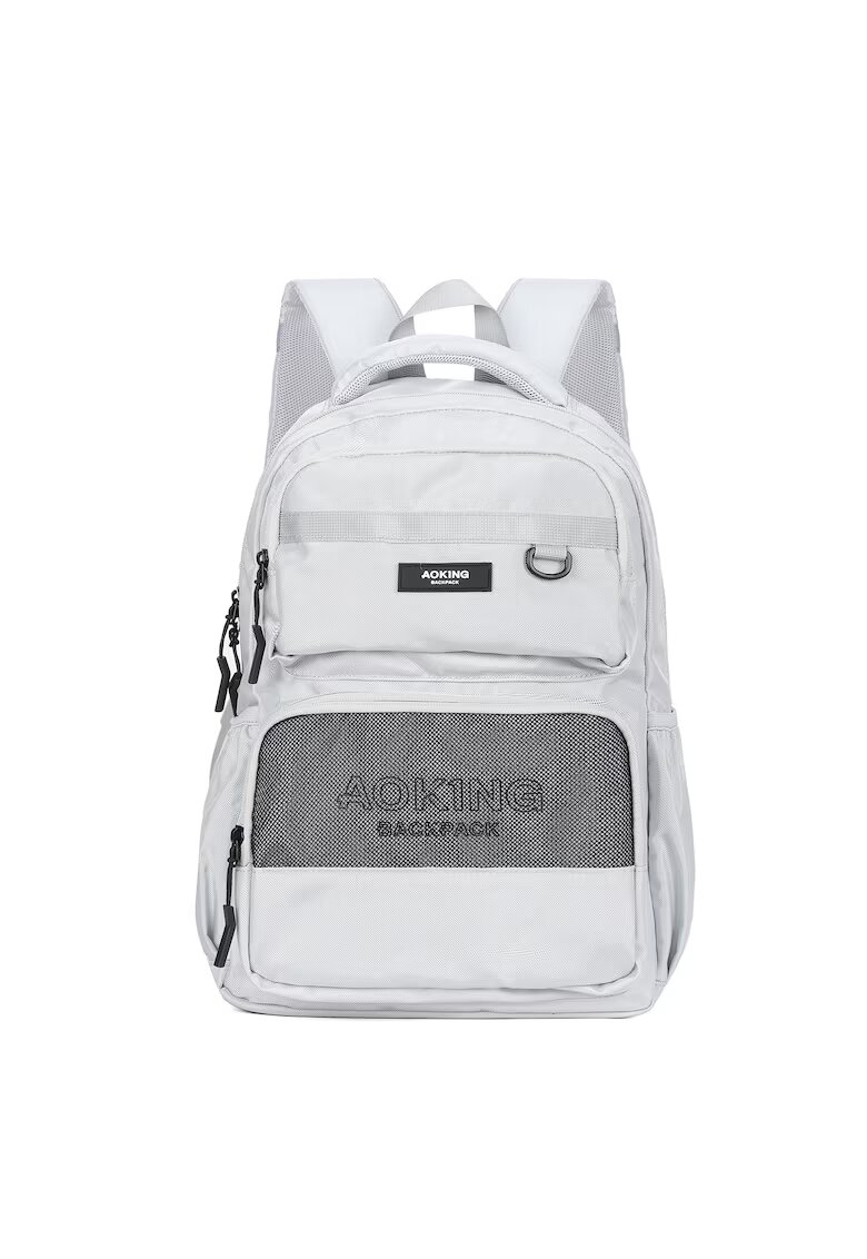 Aoking Rucsac din material textil cu buzunare multiple - Gri