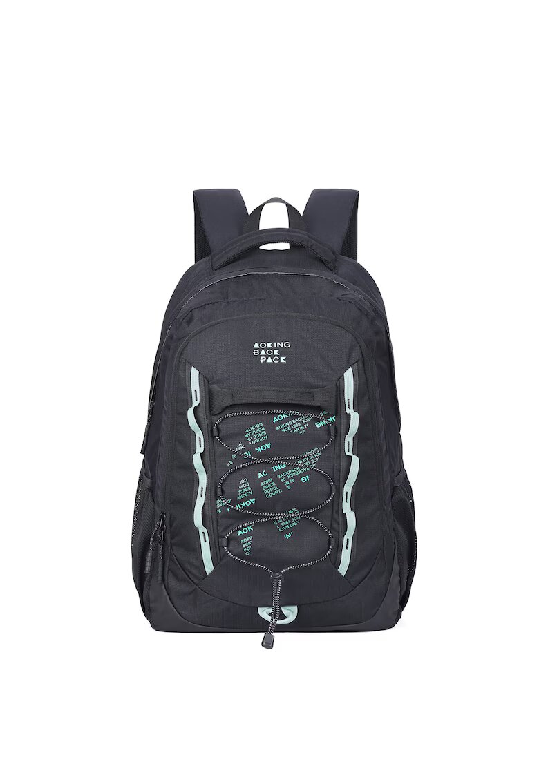 Aoking Rucsac textil cu buzunare pentru sticla de apa - Negru