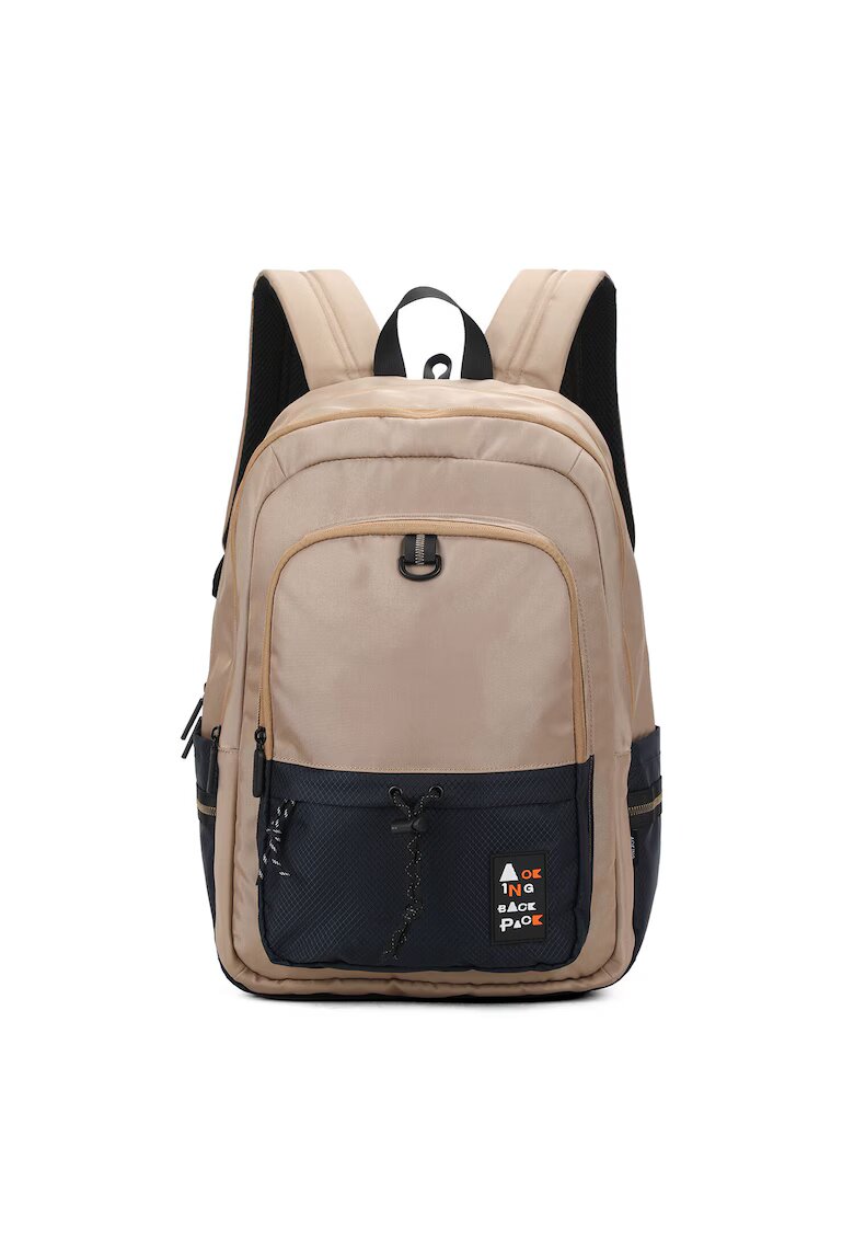 Aoking Rucsac unisex cu compartimente multiple - Bej