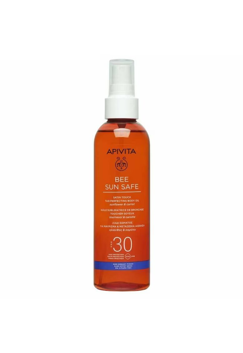 Apivita Ulei pentru bronzare - Satin Touch Tan Perfecting Body Oil SPF30 - 200 ml