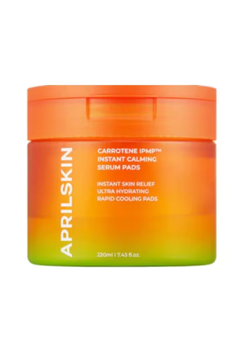 APRILSKIN Dischete calmante imbibate in ser - Carrotene IPMP Instant Calming Serum Pads - 80 buc