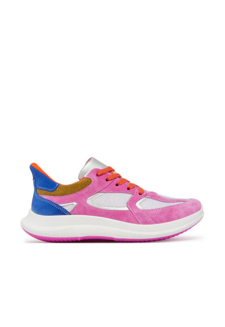 ARA Pantofi sport dama - 12-14204-16 - Piele naturala - 37 EU - Alb/Roz - Alb/Roz