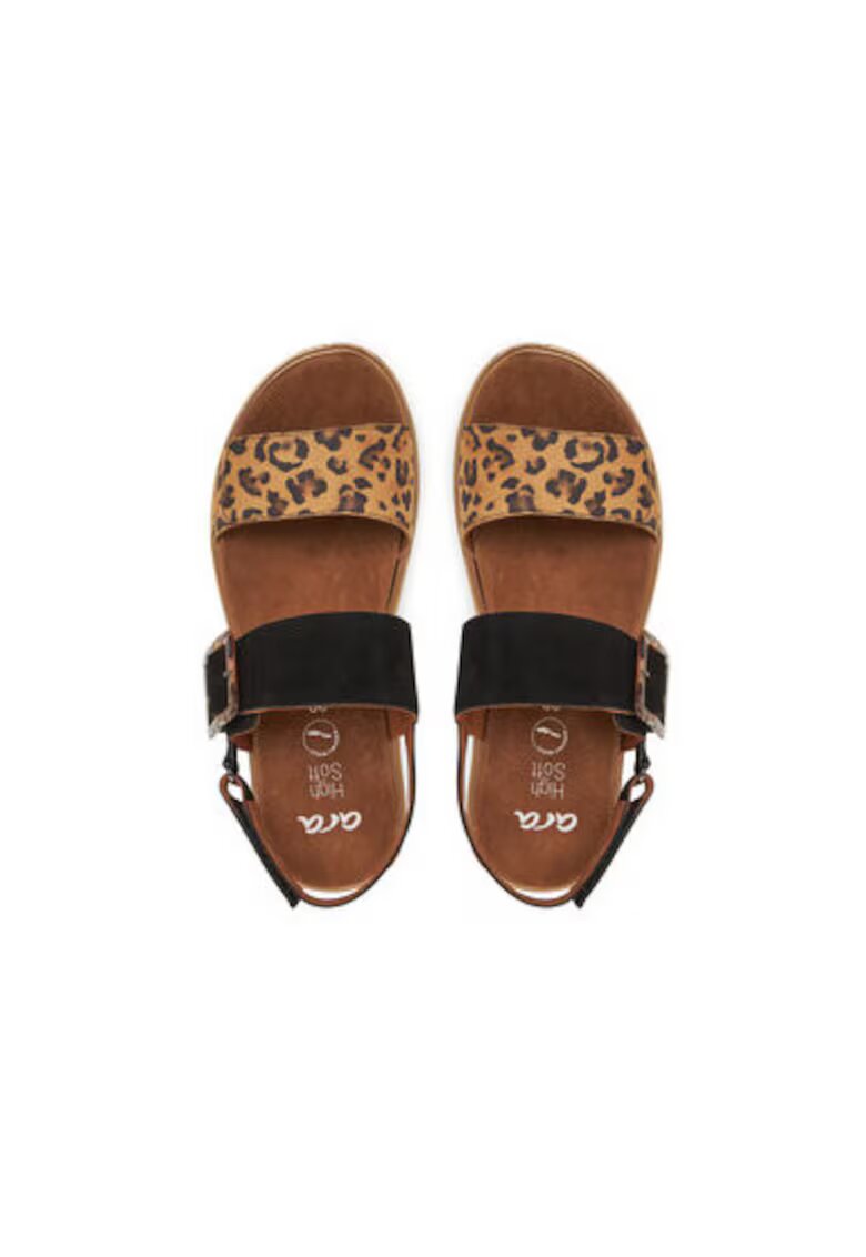 ARA Sandale dama - 12-21003-17 - Piele naturala - 36 EU - Maro/Negru - Negru/Maro