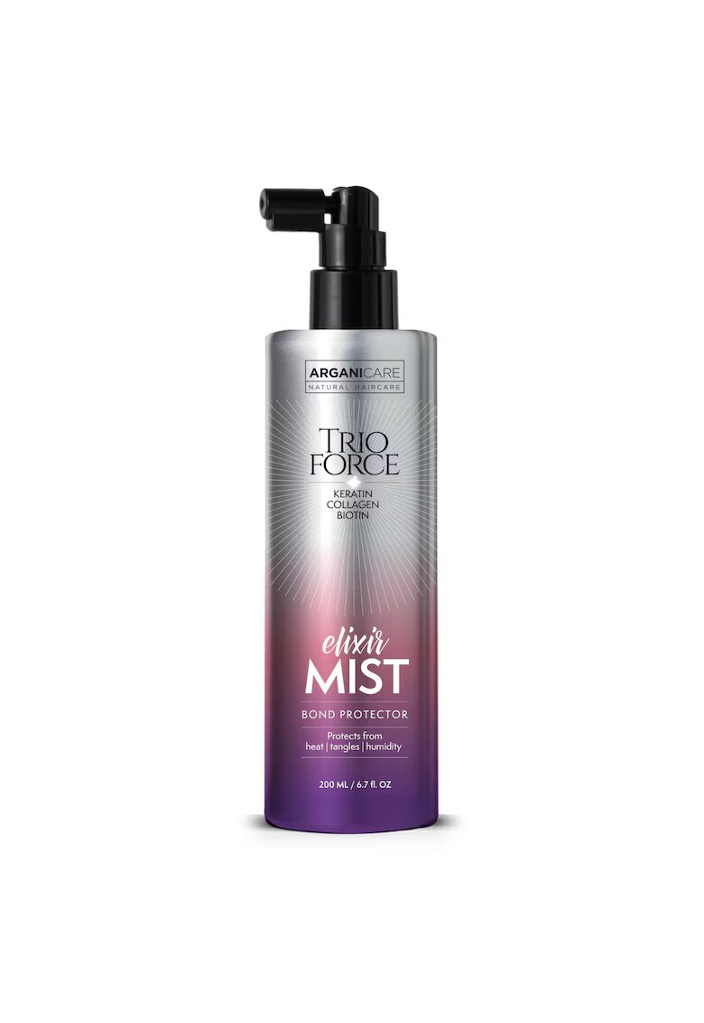 Arganicare Spray pentru protectie termica - prevenirea ruperii si descurcarea parului - Trio Force Elixir Mist - 200 ml