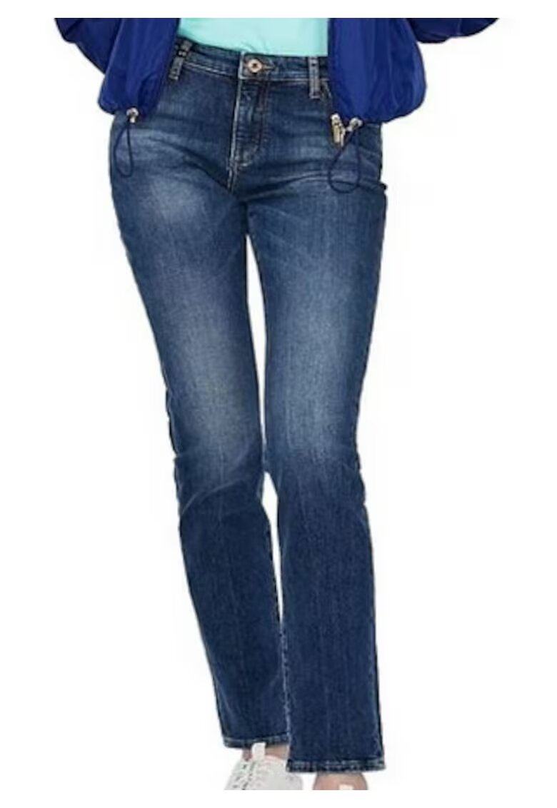 Armani Exchange Blugi bootcut crop din amestec de lyocell -