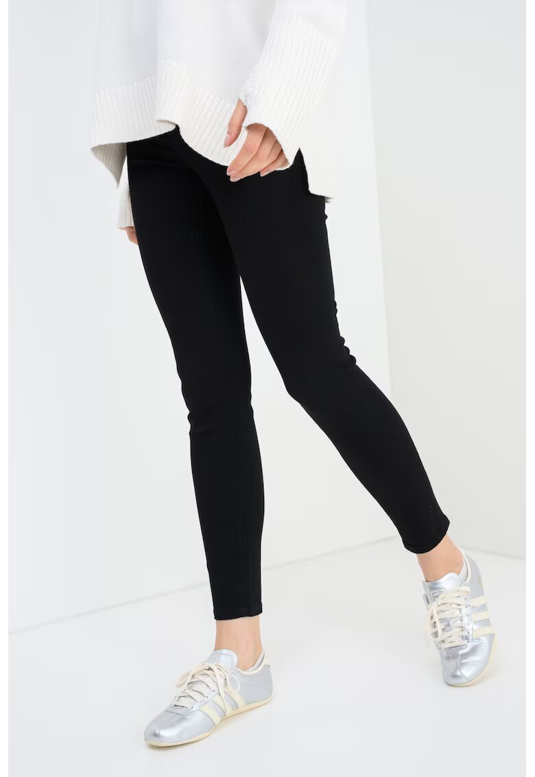 Armani Exchange Blugi crop super skinny - Negru