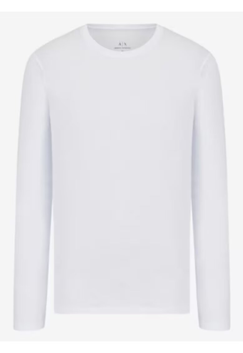 Armani Exchange Bluza barbati Bumbac - Alb - Alb