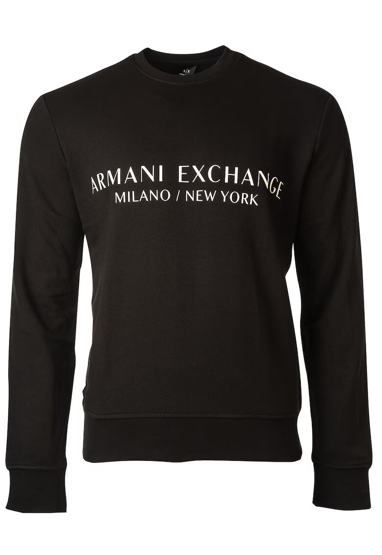Armani Exchange Bluza de trening cu imprimeu logo - Negru