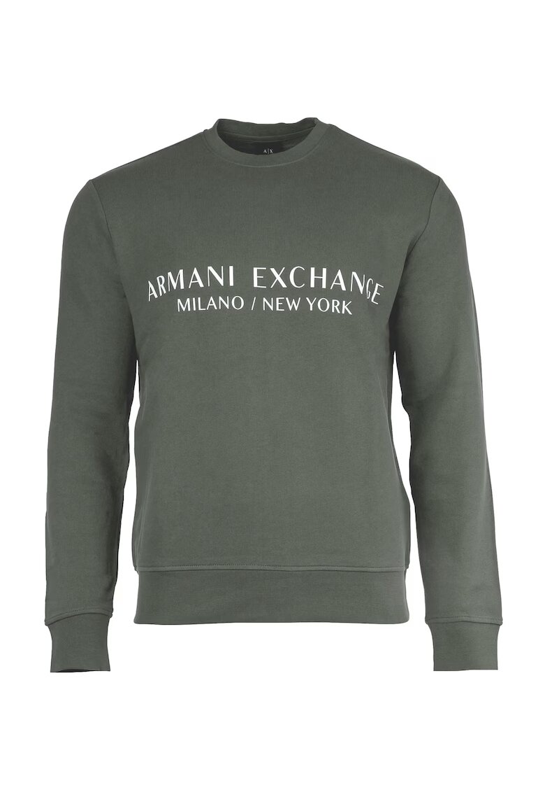 Armani Exchange Bluza de trening cu imprimeu logo - Verde