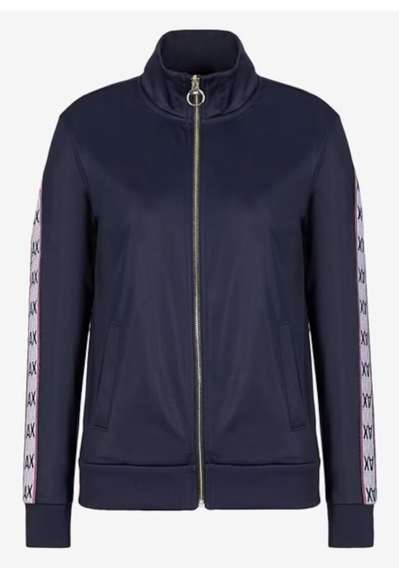 Armani Exchange Bluza sport cu fermoar si logo -
