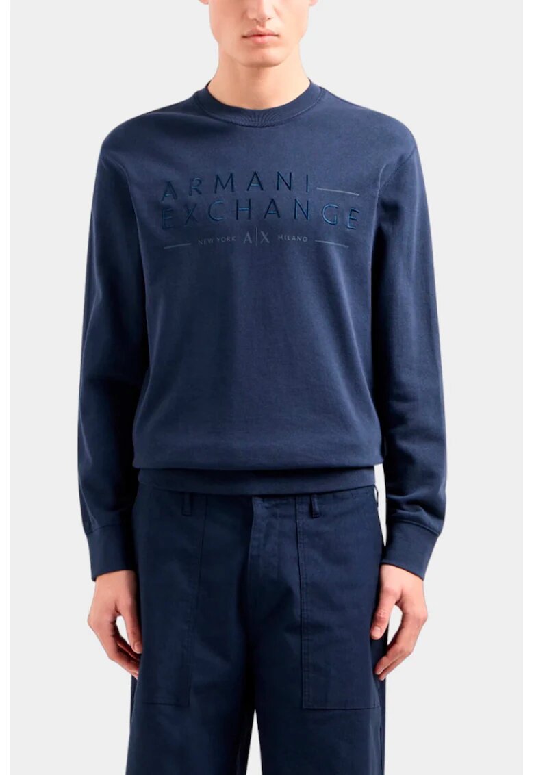 Armani Exchange Bluzon cu logo brodat