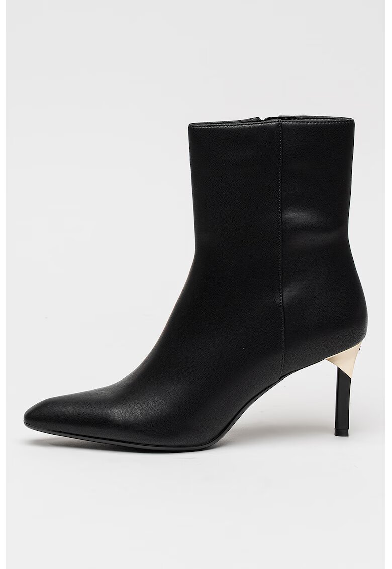 Armani Exchange Botine de piele ecologica - Negru